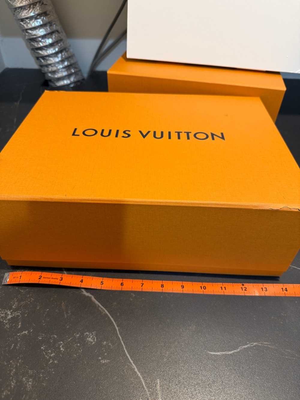 Louis Vuitton Orange Presentation Box with Bold Logo